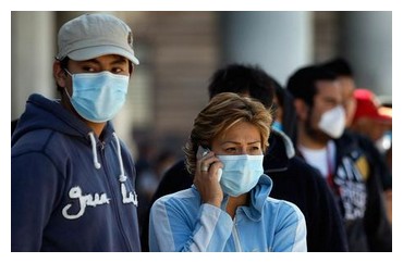 h1n1 swinska grypa czlowiek w masce